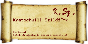 Kratochwill Szilárd névjegykártya